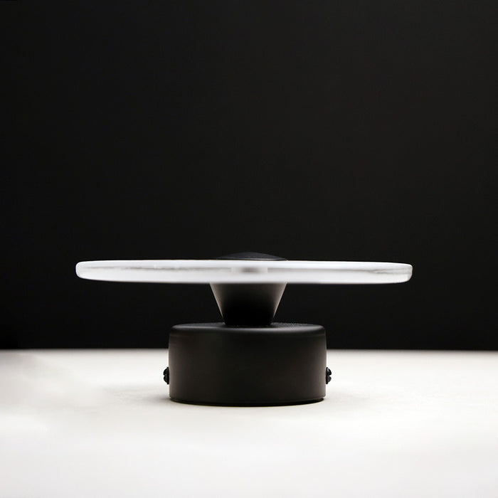 Lunara Caspia Frosted Wall Light in Black #Colour_Black