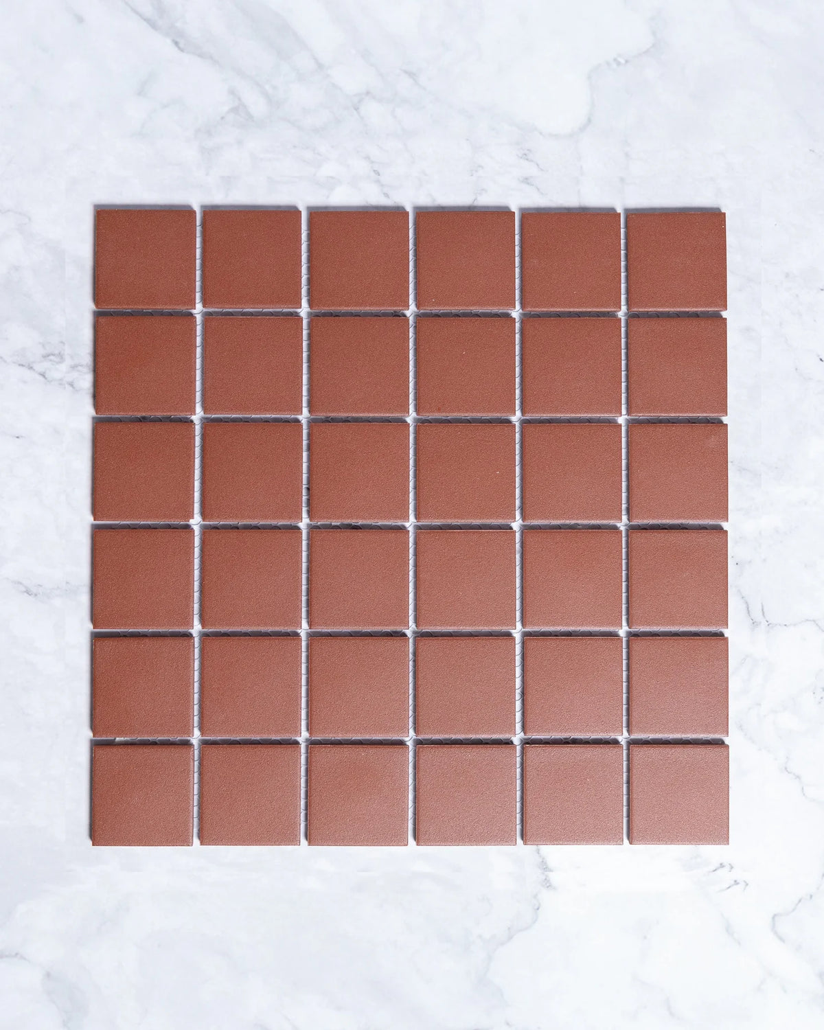Bridges Series Square Mosaic in Dark Red, Matt finish