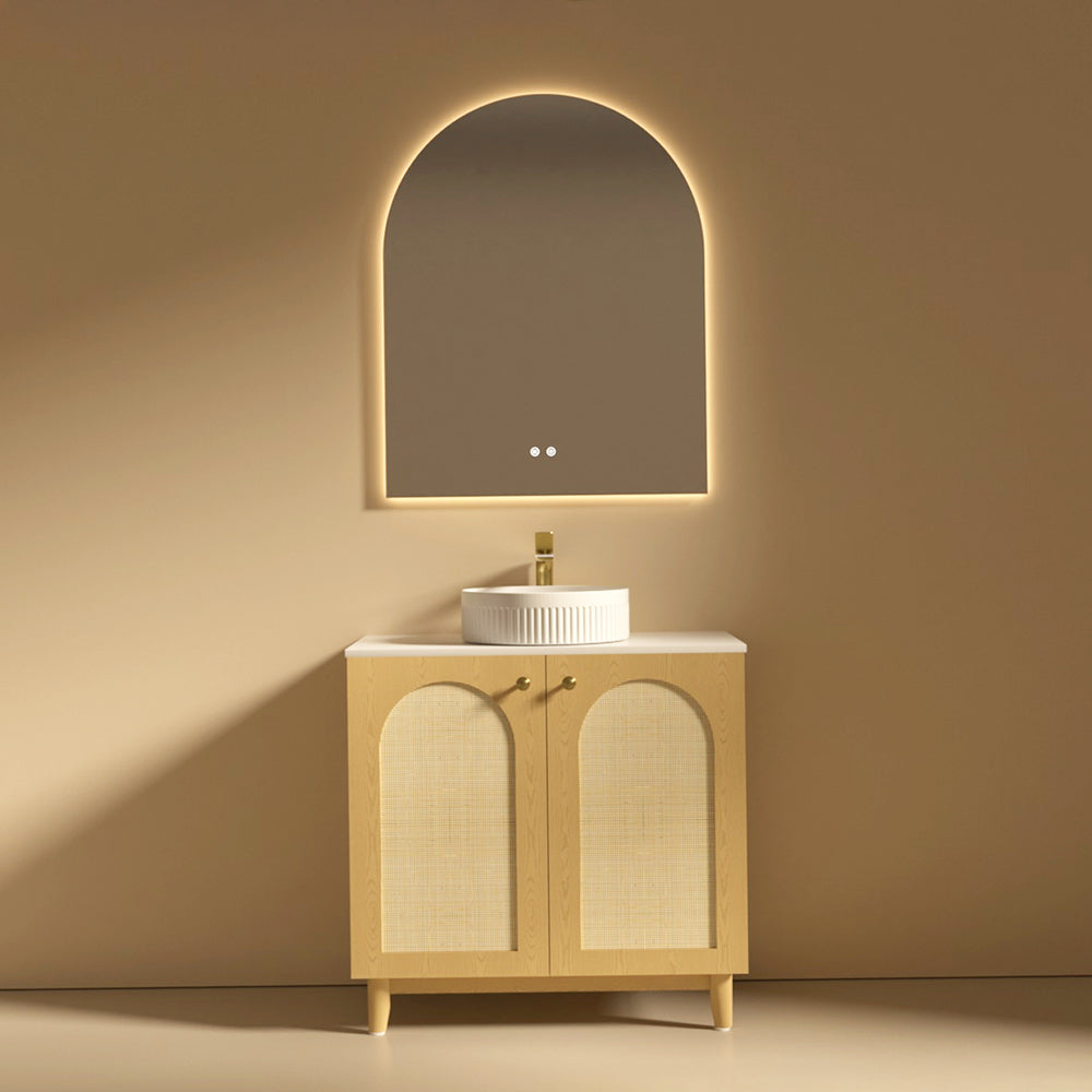 Broadhurst Modern Floor Standing Vanity Mirror Basin Package 900 mm - Floor Stock | Serano Surfaces