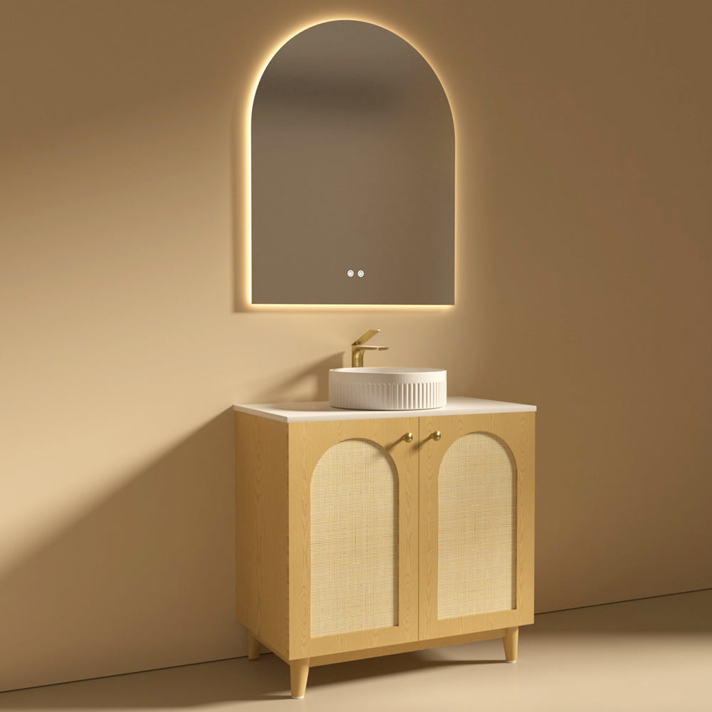 Broadhurst Modern Floor Standing Vanity Mirror Basin Package 900 mm - Floor Stock | Serano Surfaces