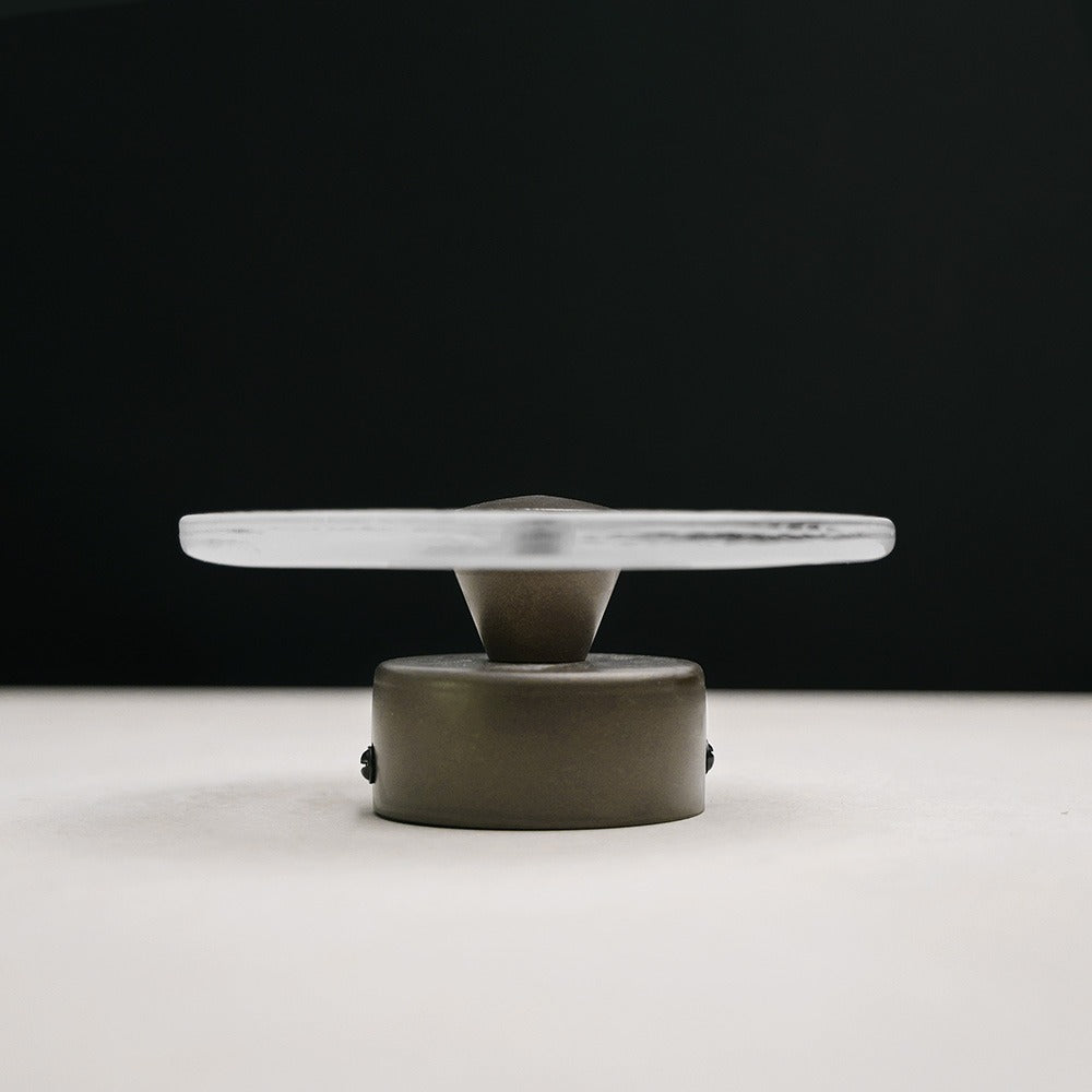 Lunara Caspia Frosted Wall Light in Bronze