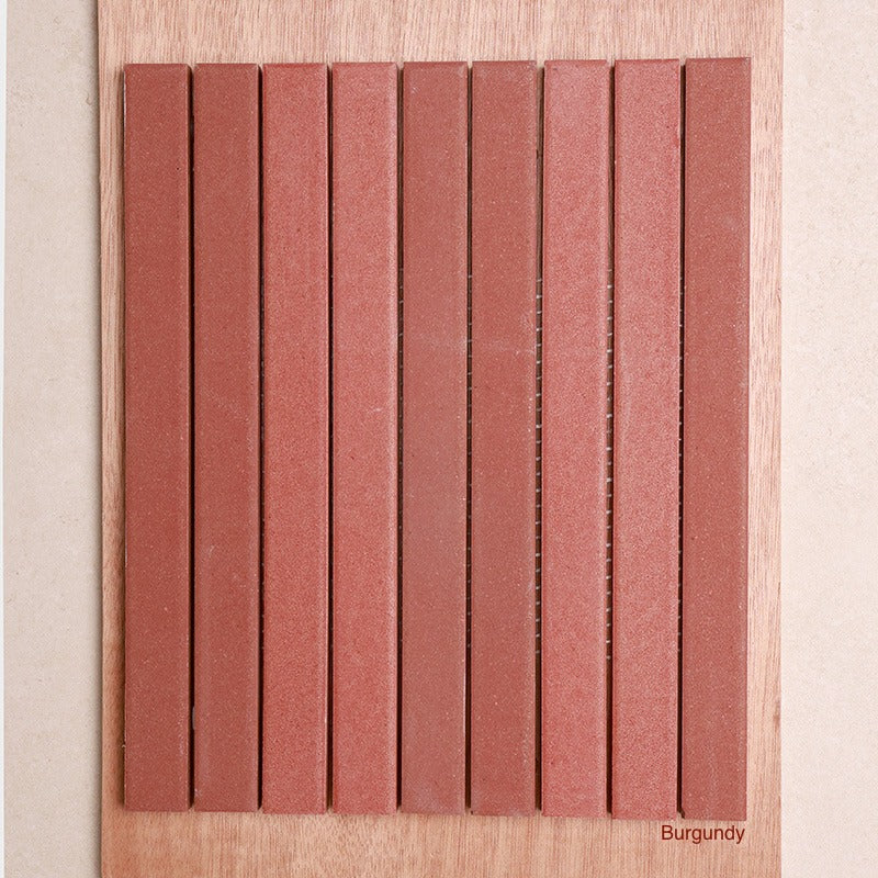 Chalk Series Porcelain 286x260 mm Mosaic in Burgundy, Matt finish