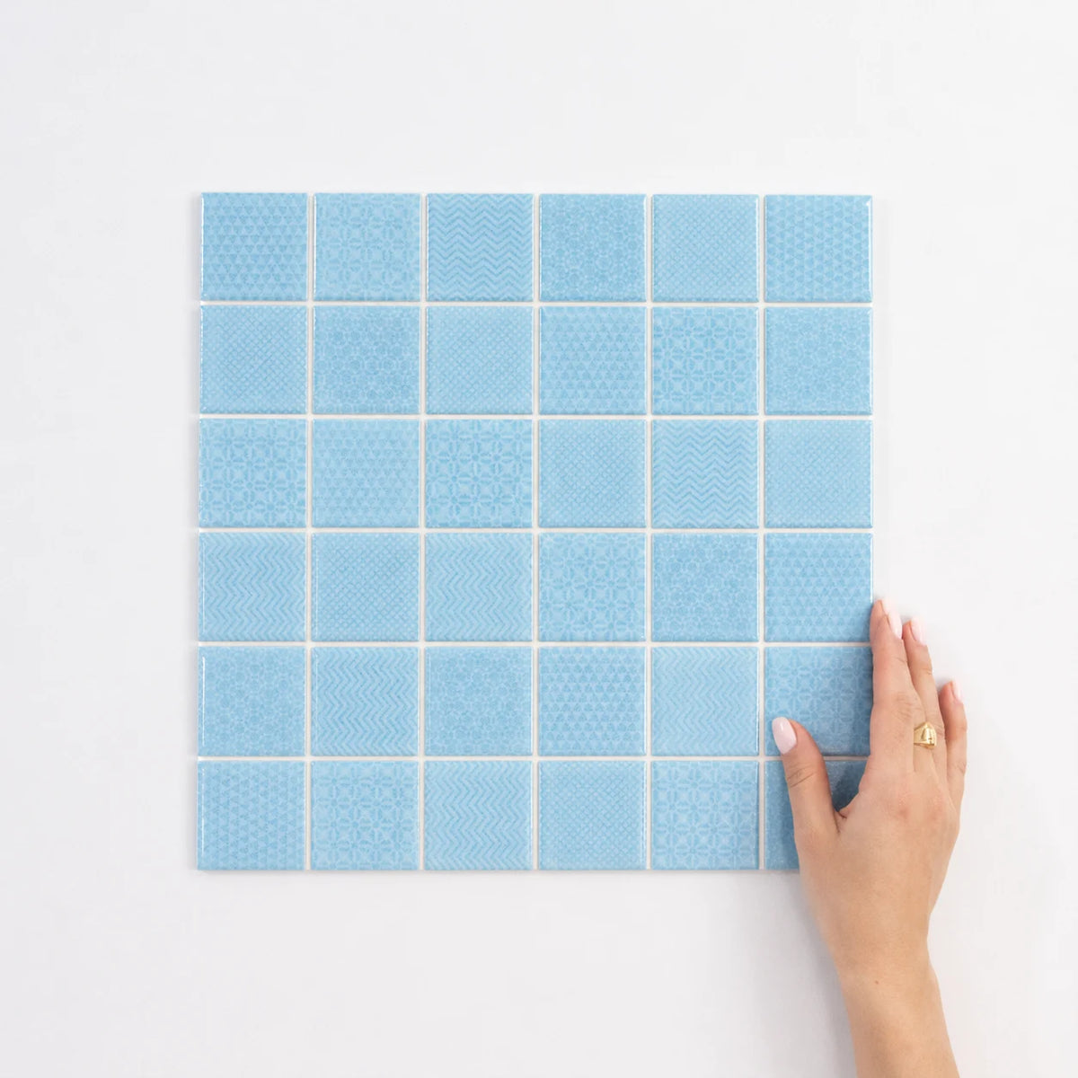 Gloss Square Pool Mosaic Tile 47x47