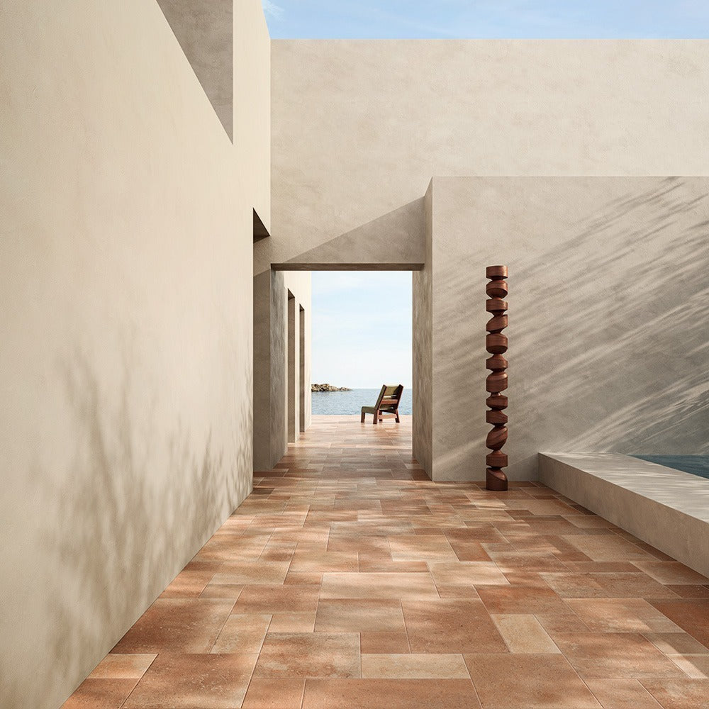 Terra French Pattern Italian Porcelain Tile in Dolce, Grip & Matt finish