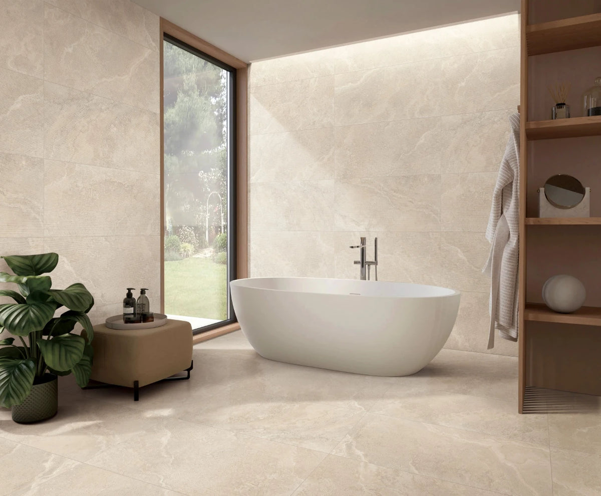 Crown Travertine Porcelain Tile | Travertine Look Floor & Wall Tile