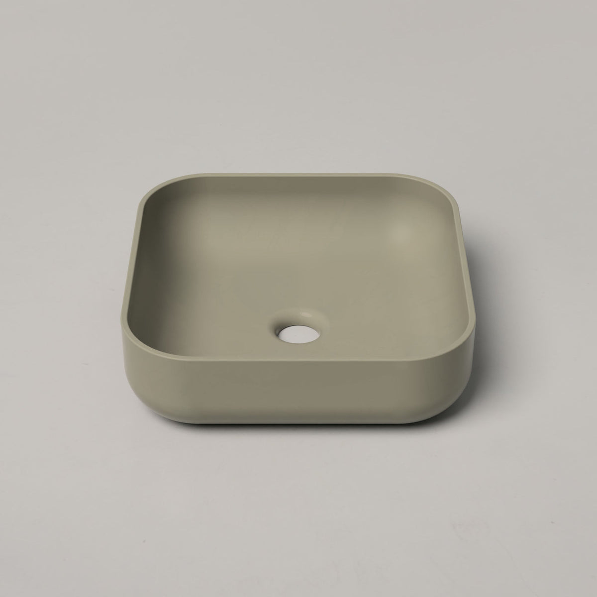 Nood Co Cube Concrete Basin in Sage | Nood Co