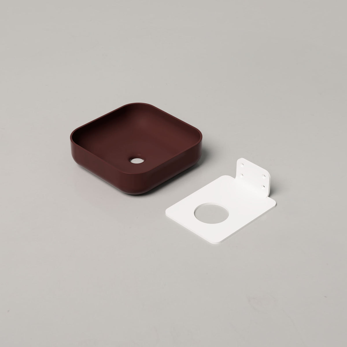 Nood Co Cube Concrete Basin in Clay | Nood Co