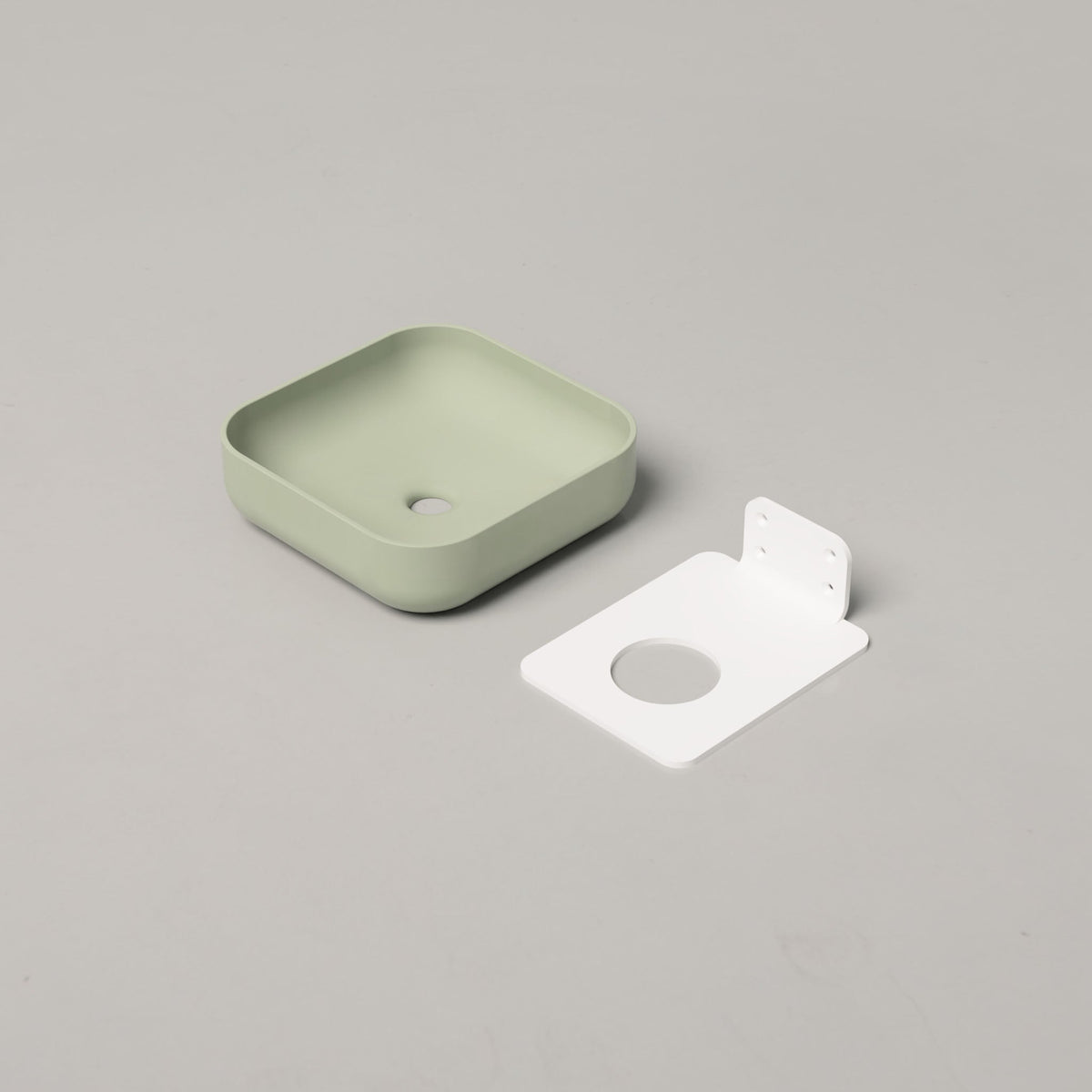 Nood Co Cube Concrete Basin in Mint | Nood Co