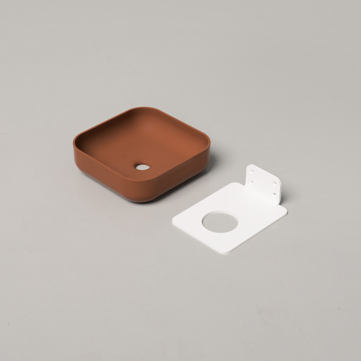 Nood Co Cube Concrete Basin in Rust | Nood Co