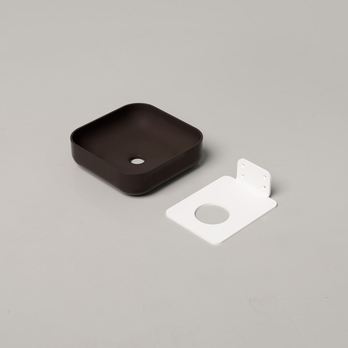 Nood Co Cube Concrete Basin in Slate | Nood Co