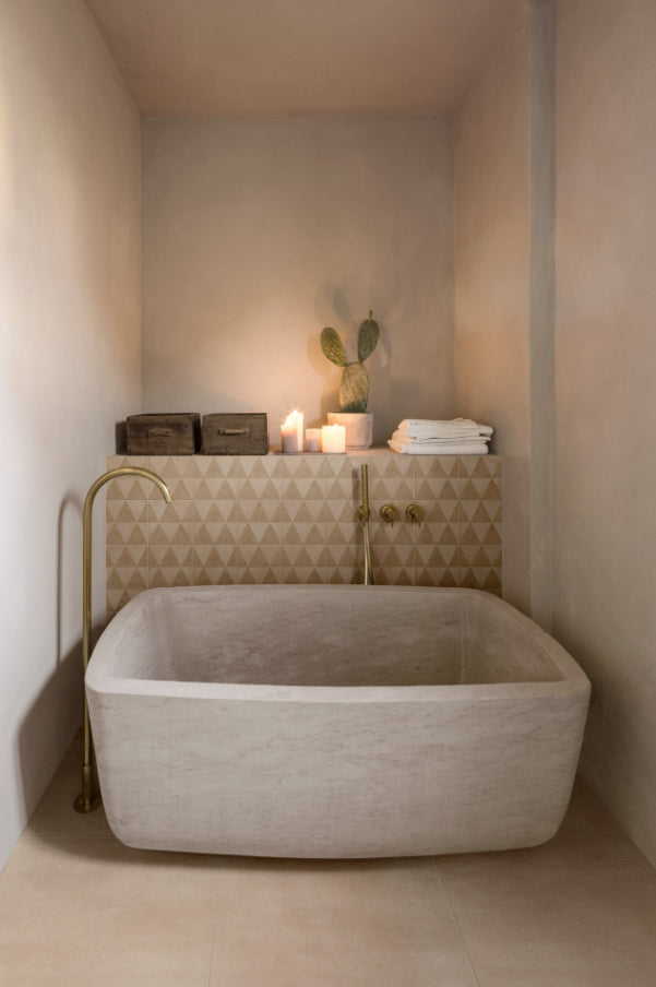 Slow Terracotta Look Porcelain Tile 600x600 | Italian Clay Effect Tile in Calce, Matt finish