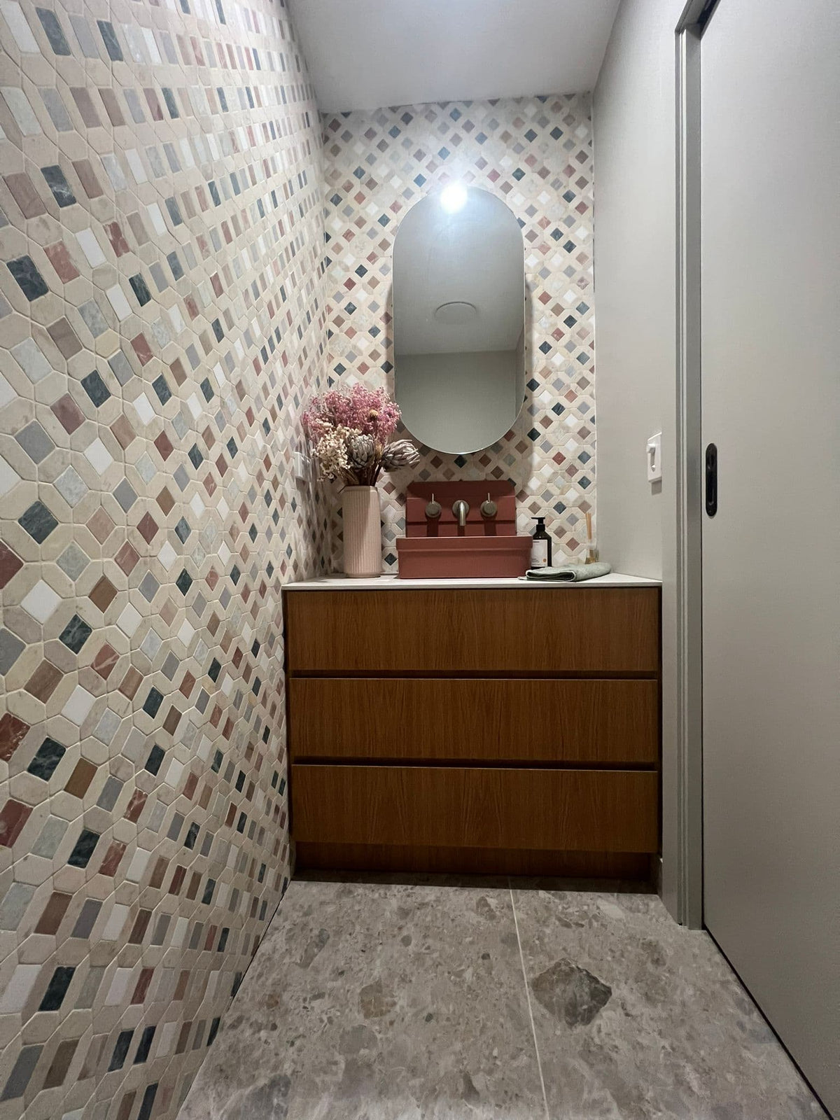 Casablanca Tumbled Stone Mosaic in Mixed