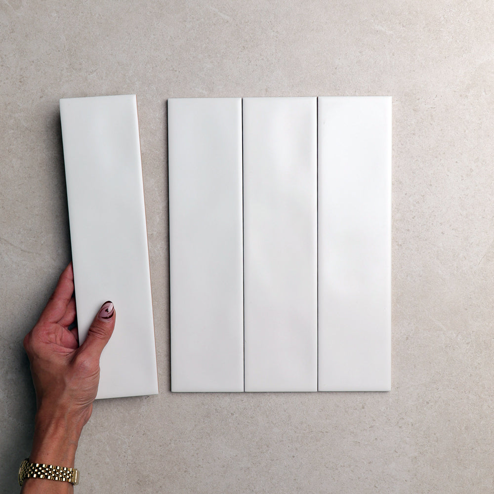 Clovelly 2.0 White Subway Wall Tile 75x300 mm