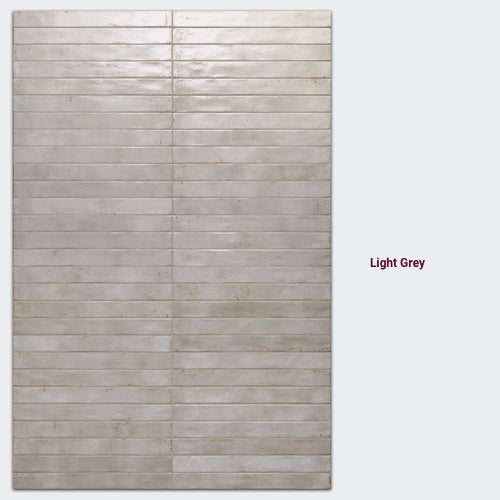 Italian Subway Tiles Color Series 48×450 mm in Light Grey, Glazed finish