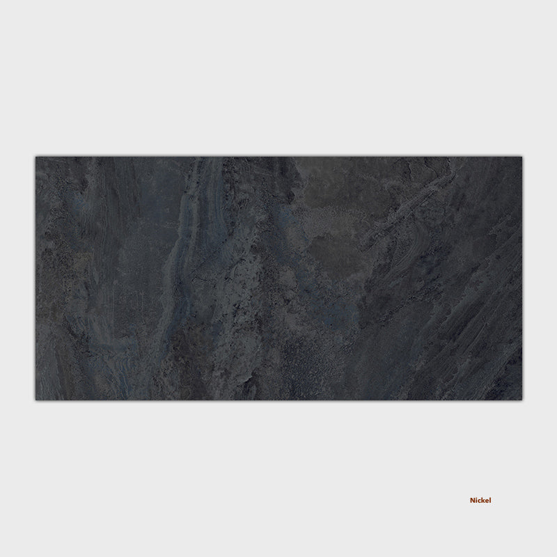 Cometal Slate Look Italian Porcelain Floor and Wall Tile in Nickel, Matt finish