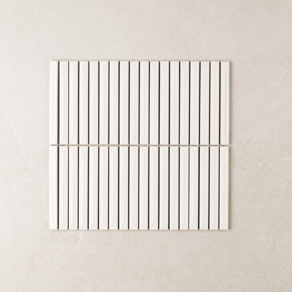 White 3D Stack Gloss Mosaic