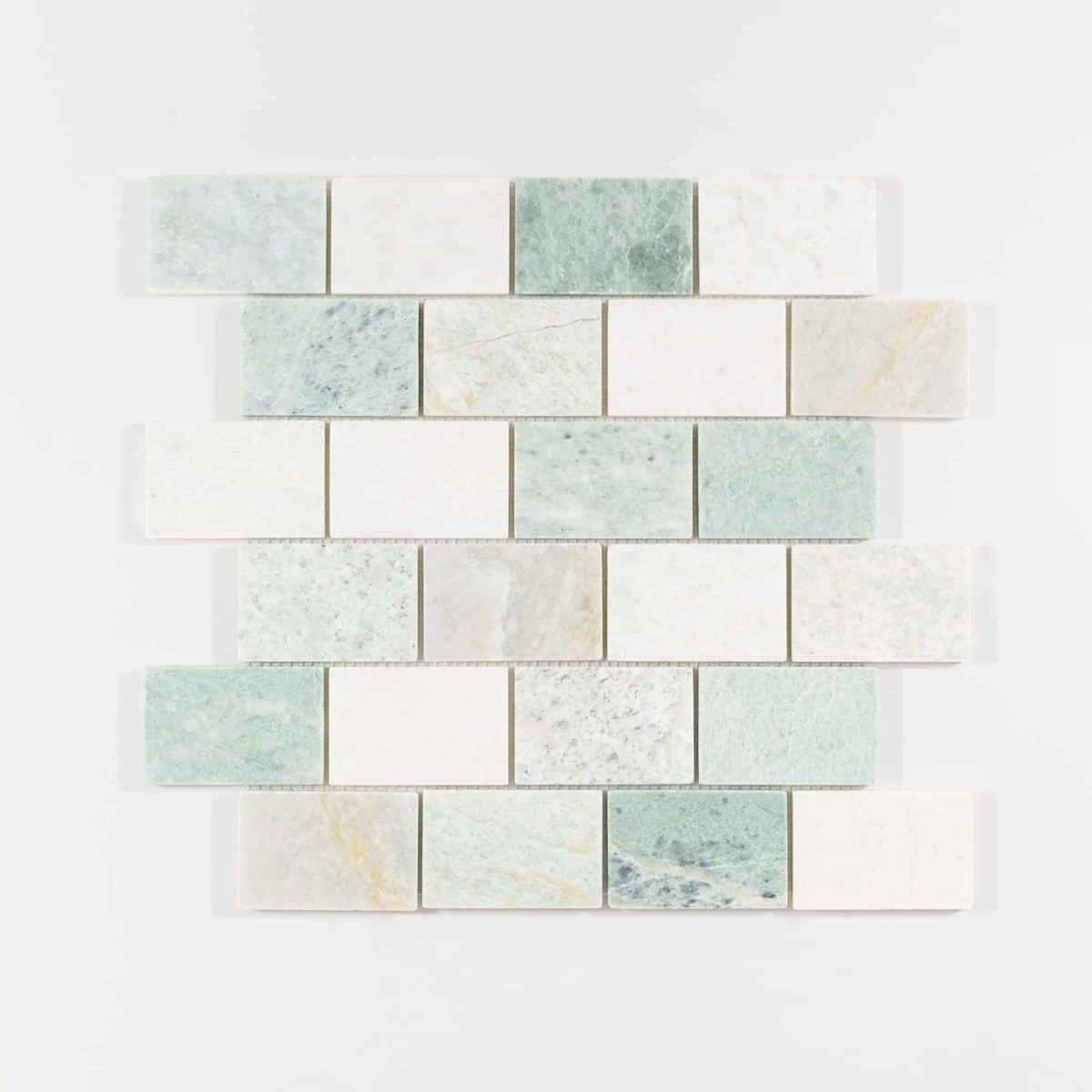 Ming Green Tumbled Marble Mosaic