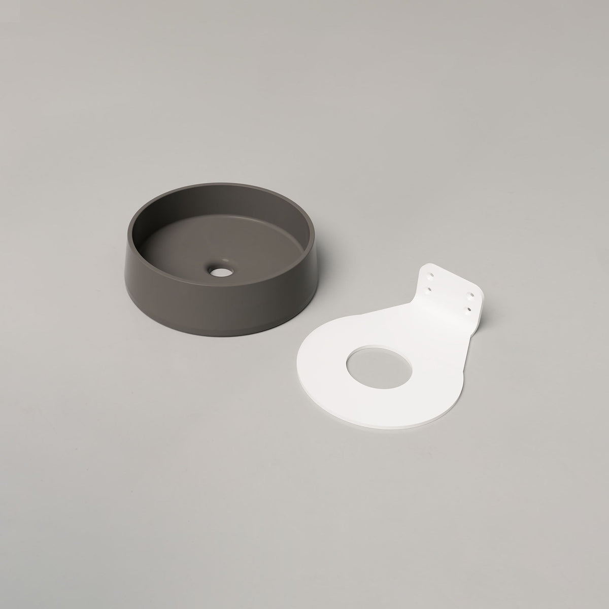 Nood Co Funl Concrete Basin in Mid Tone Grey | Nood Co