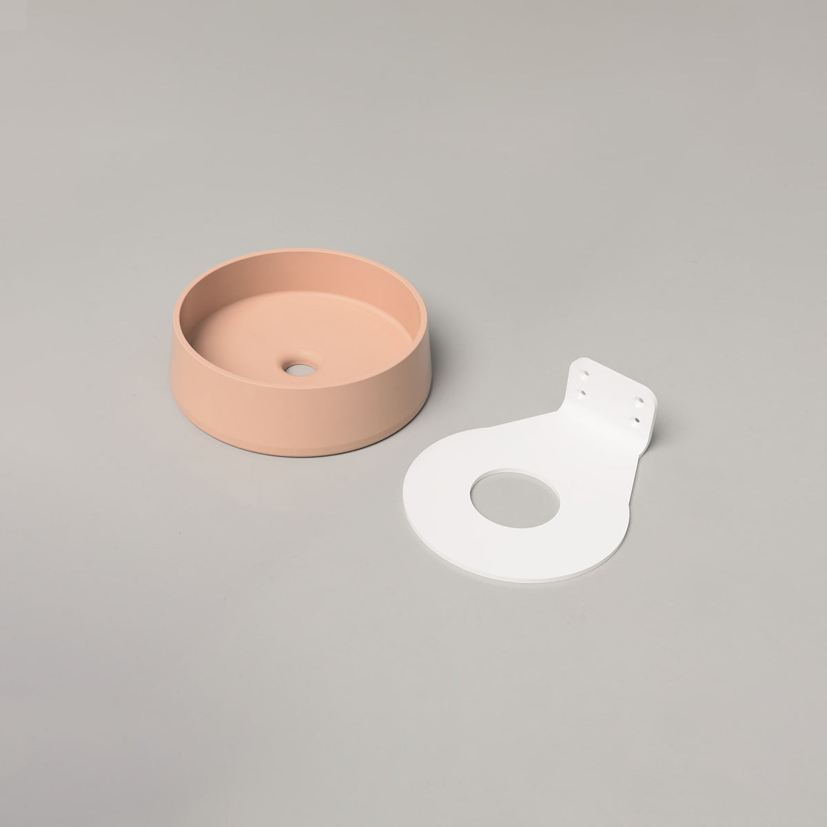 Nood Co Funl Concrete Basin in Pastel Peach | Nood Co