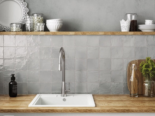 Iris Pearlescent Ceramic Wall Tile | Spanish Gloss Wall Tile in Silver, White, Platinum & Ivory, Pearlescence finish