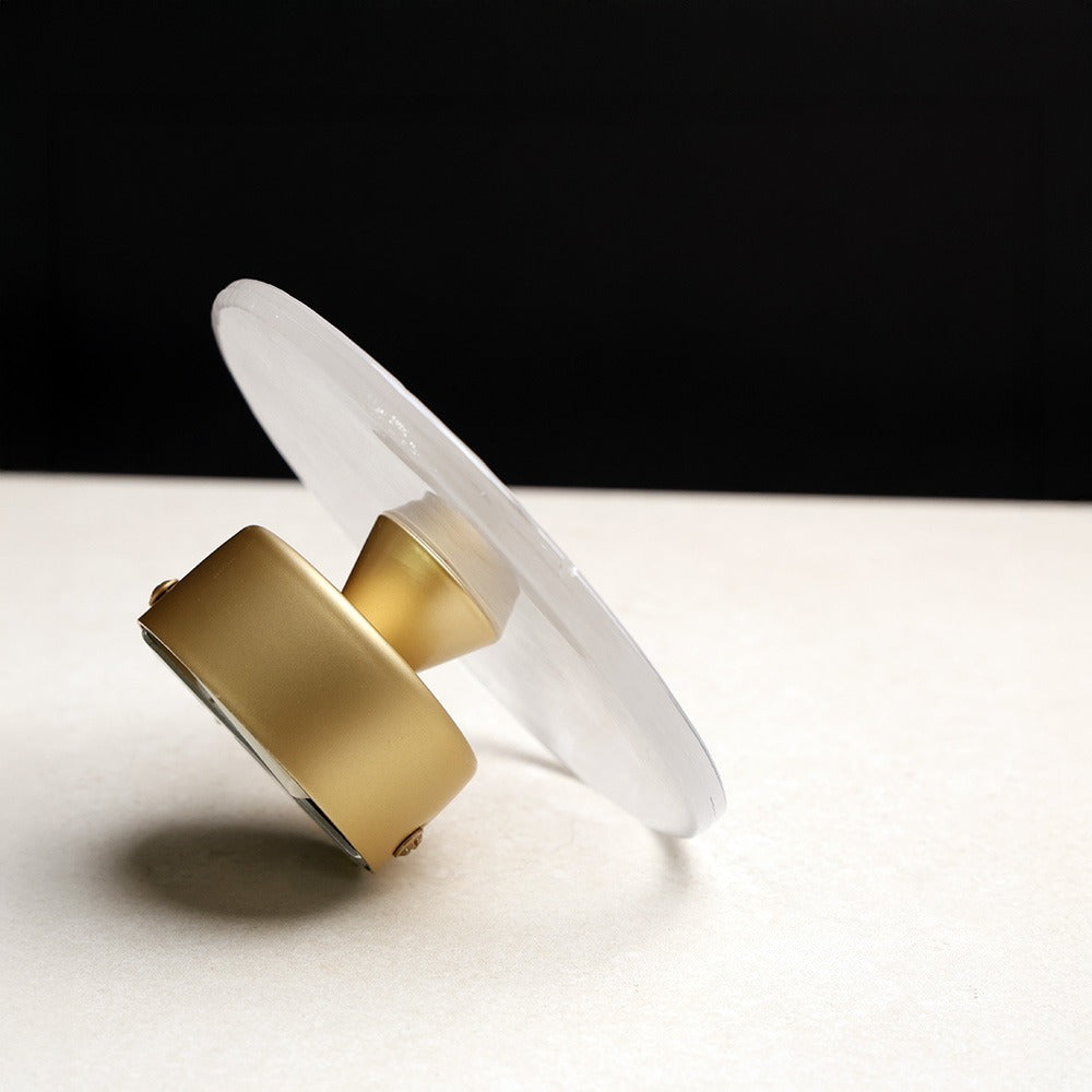Lunara Caspia Frosted Wall Light in Gold