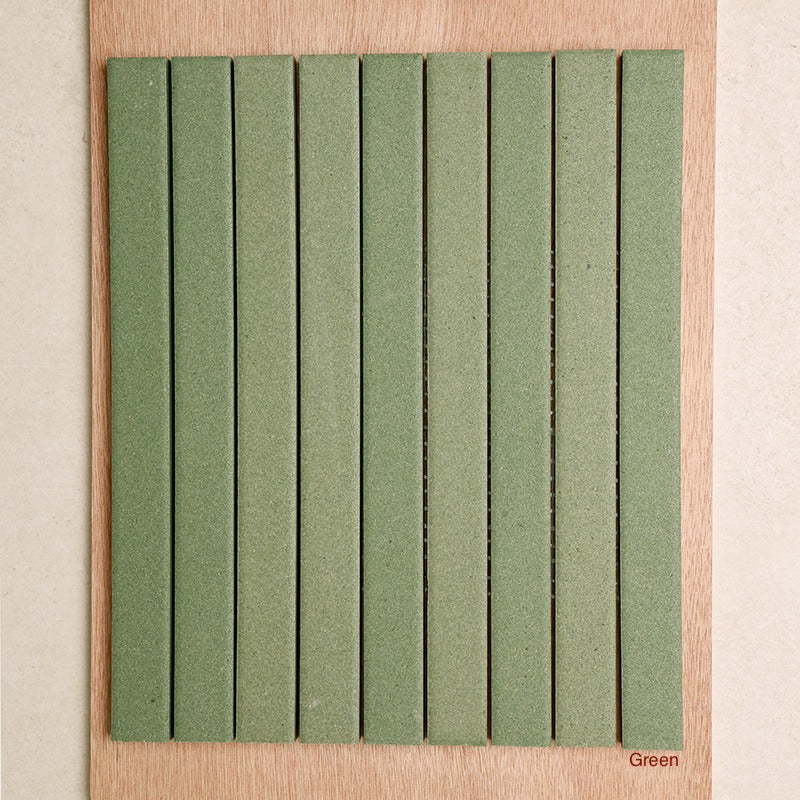Chalk Series Porcelain 286x260 mm Mosaic in Green, Matt finish