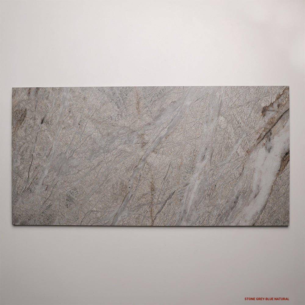 Blend Stone Porcelain Floor and Wall Tile in Black, Grey-Blue & White, Natural finish