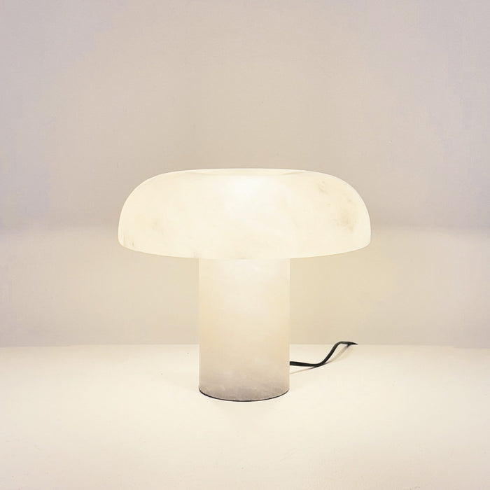 Lunara Anna Modern Table Lamp in White Marble and Brass