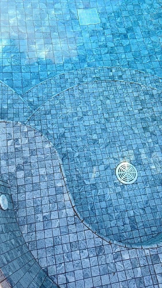 Hideaway Alpine Sukabumi Series Mosaic 47x47 in White, Silver, Green & Blue, Matt finish