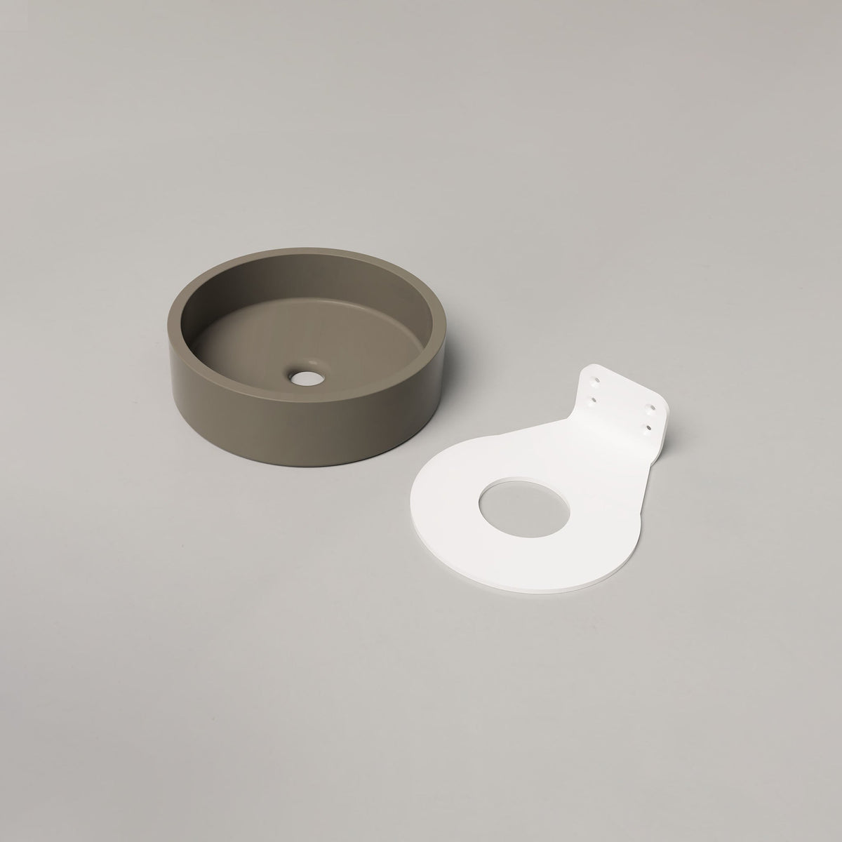 Nood Co Hoop Concrete Basin in Olive | Nood Co