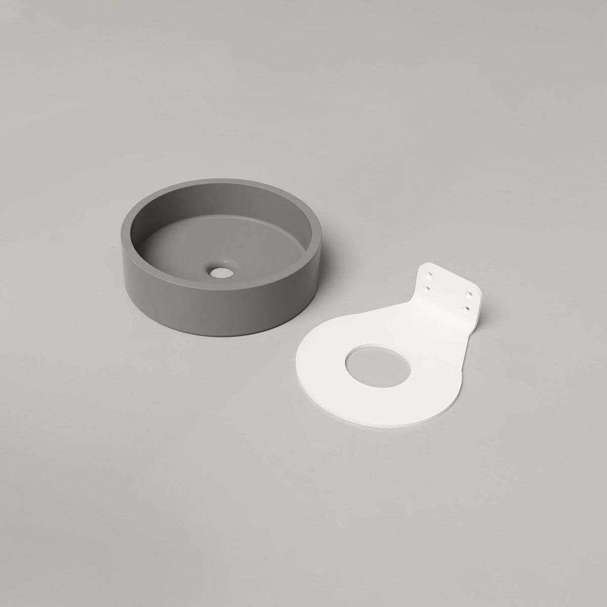Nood Co Hoop Concrete Basin in Sky Grey | Nood Co