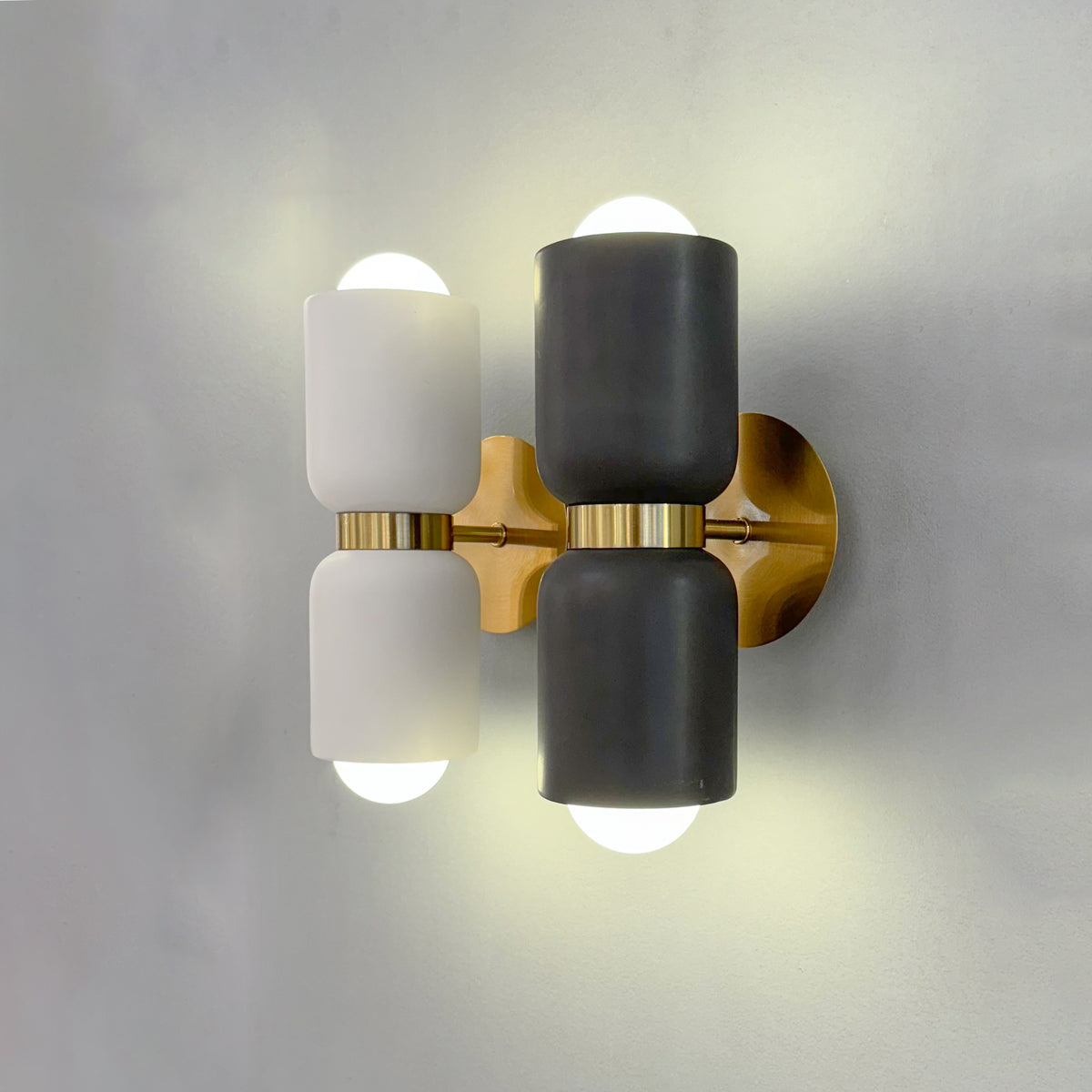 Matte Black / White - Lunara Harlow Ceramic Wall Light