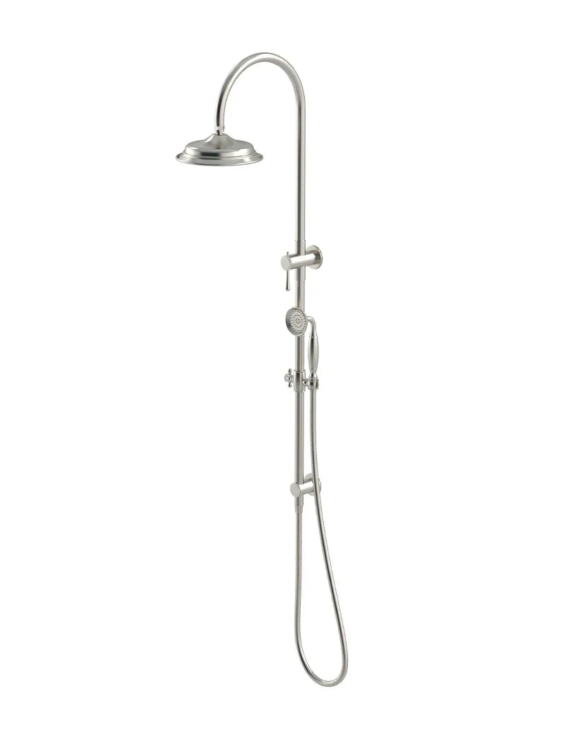 Harrington Combination Shower Rail Set in Brushed Nickel | Meir