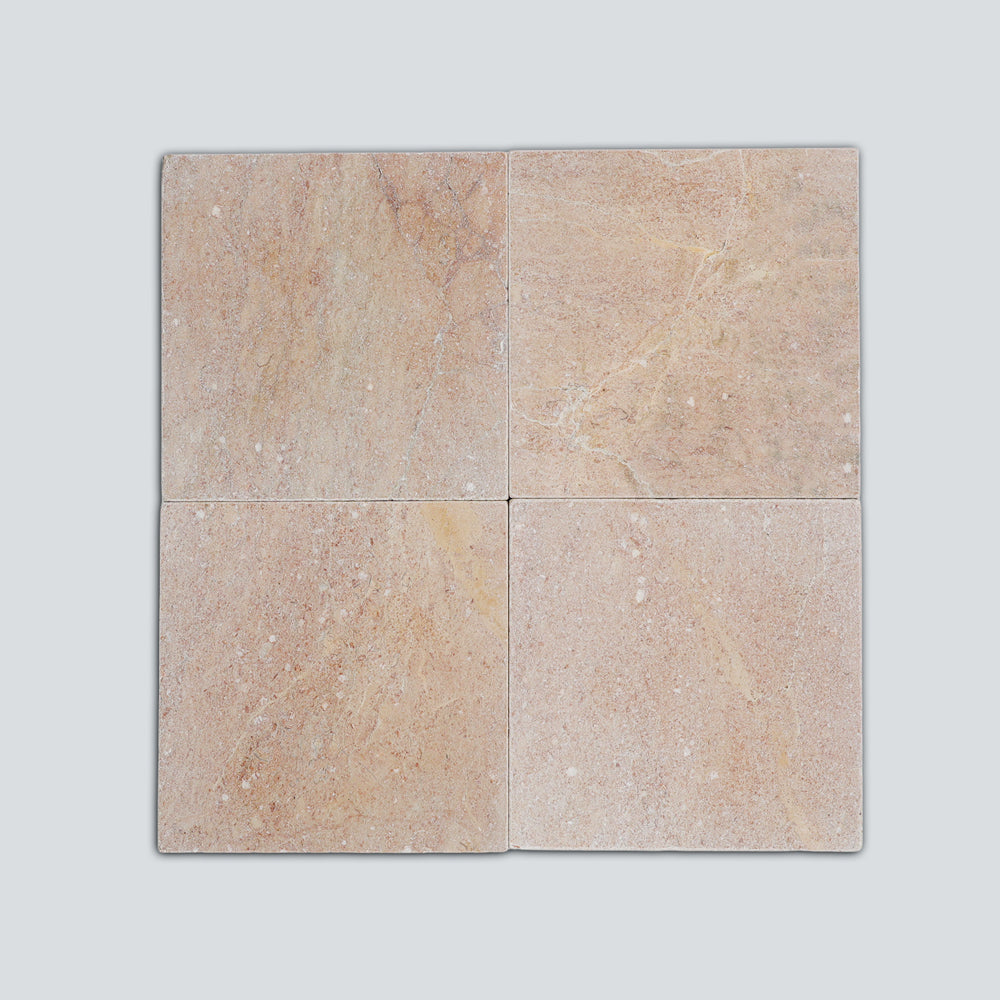 Rosa Murcia Square Marble Tile | Tumbled Natural Stone