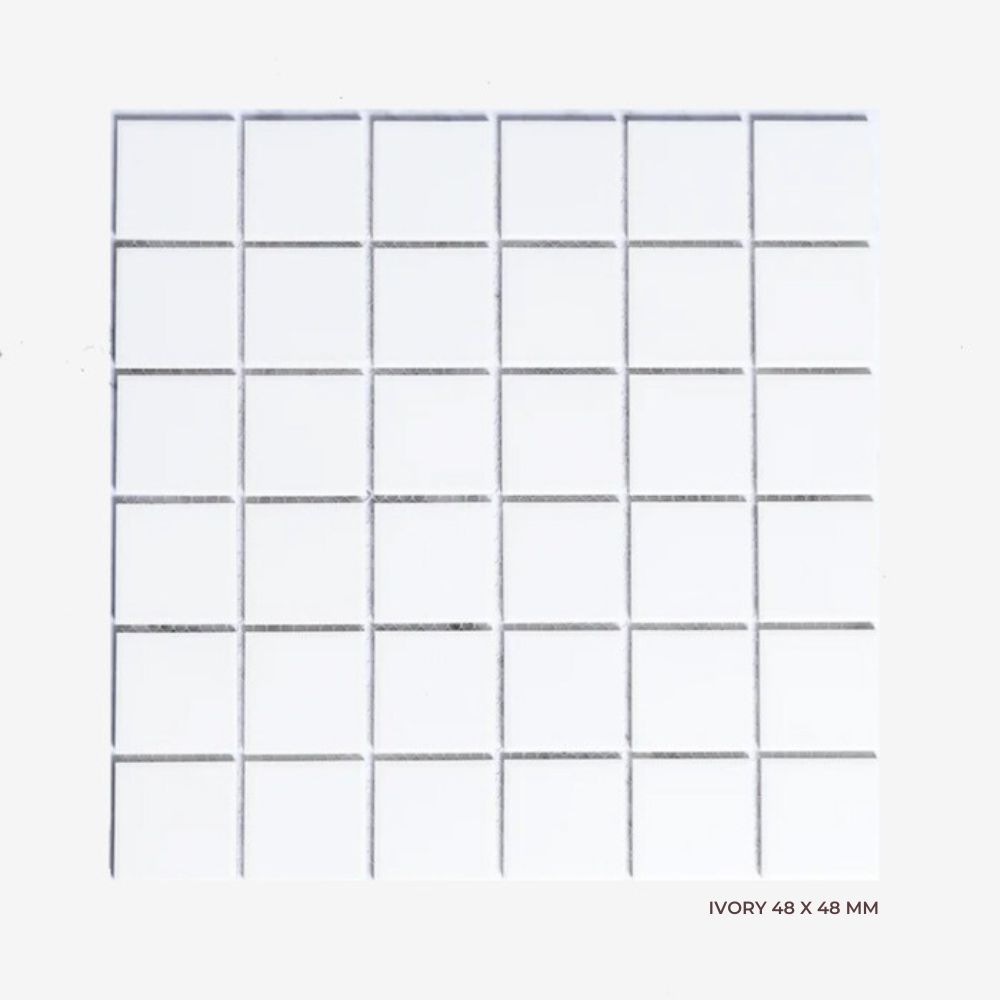 Bridges Series square mosaic in Ivory | Serano Surfaces