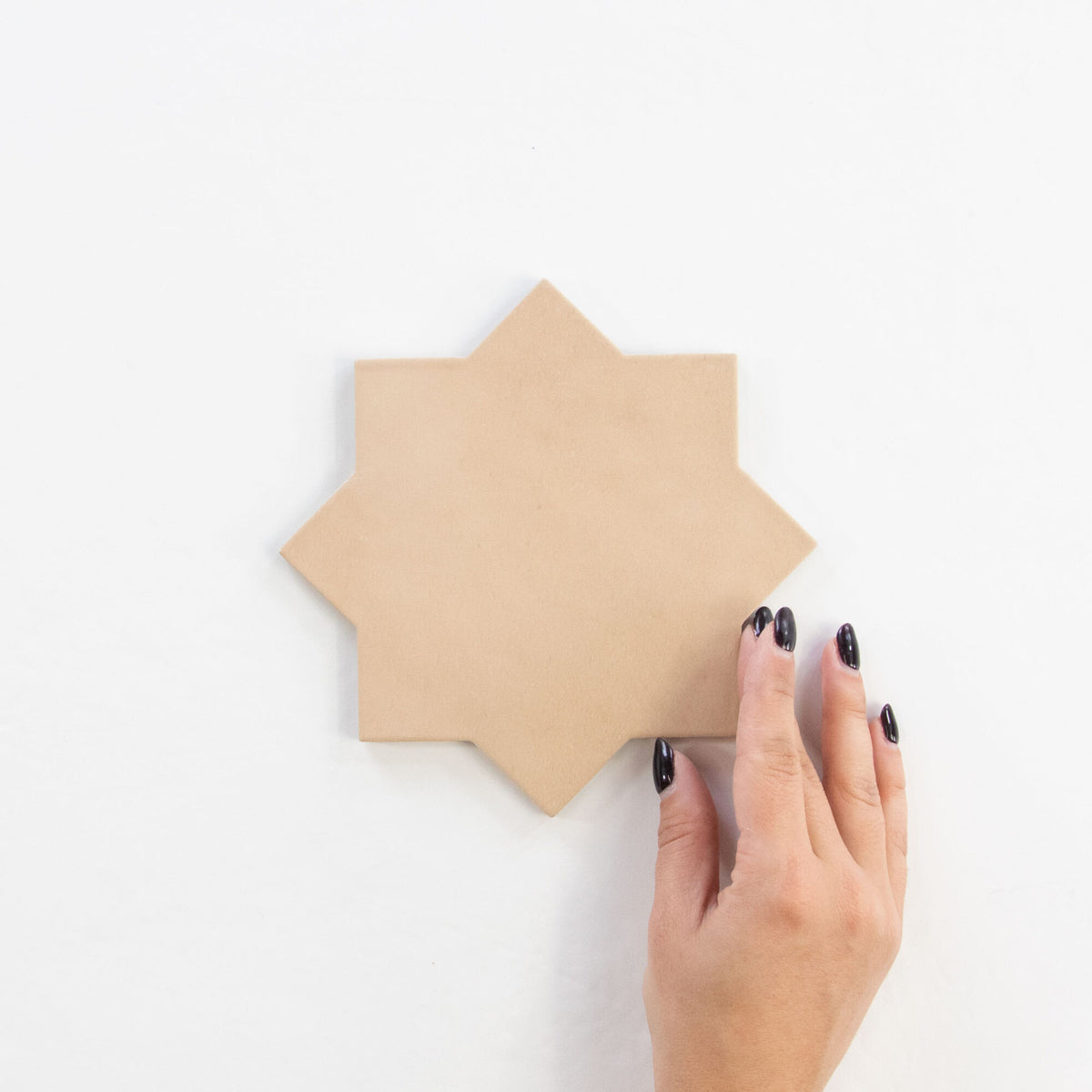Kasbah Series Porcelain Tile Star in Fawn, Matt finish
