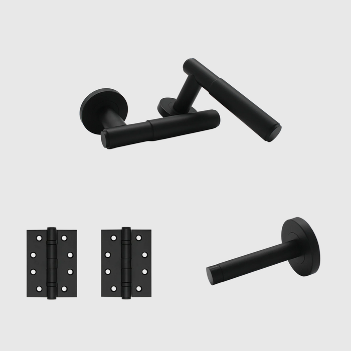 Passage Luma Door Handle Package in Matte Black | Zephra #Finish_Matte Black