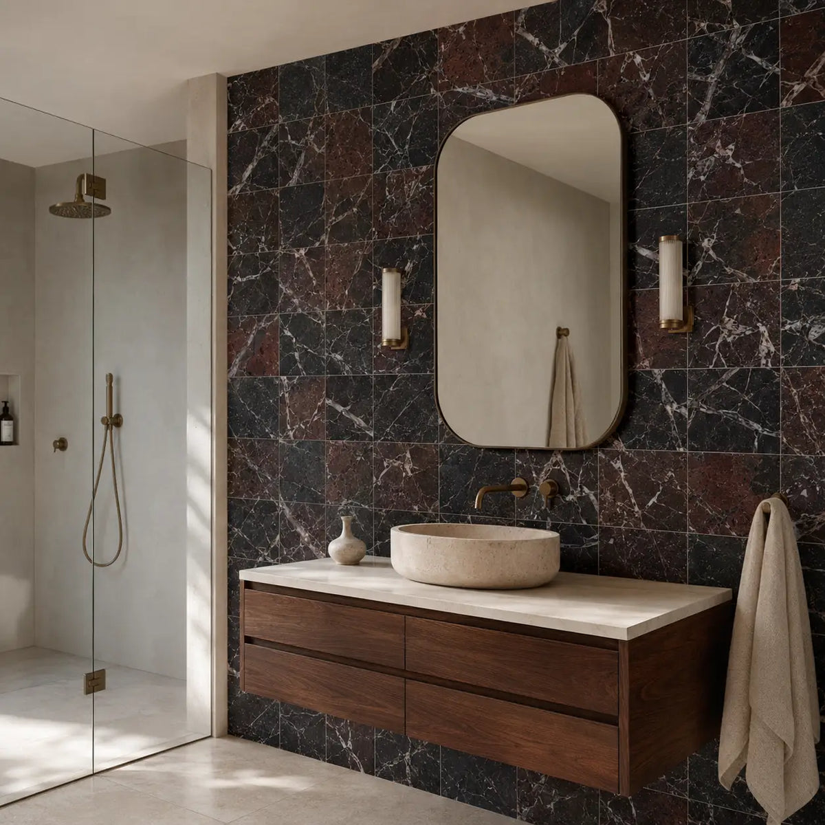 Levanto 150 X 150 mm Square Marble Mosaic | Honed Natural Stone Mosaic