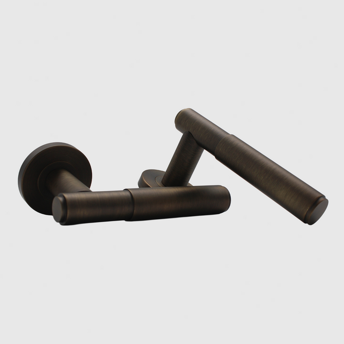 Privacy Luma Door Handle Package in Aged Bronze | Zephra #Finish_Aged Bronze