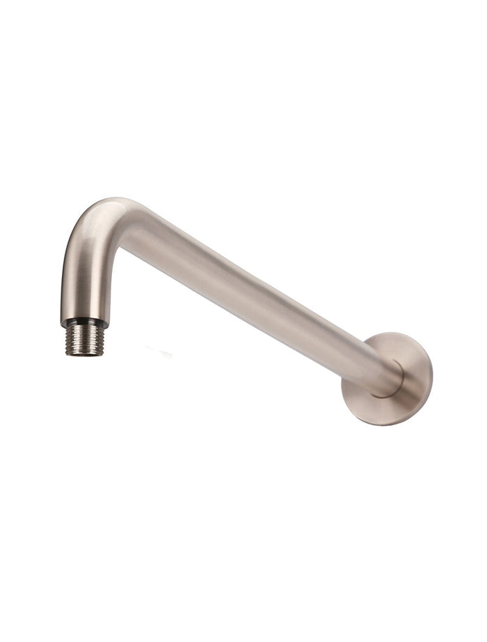 Round Wall Shower Curved Arm 400mm in Champagne | Meir #Colour_Champagne
