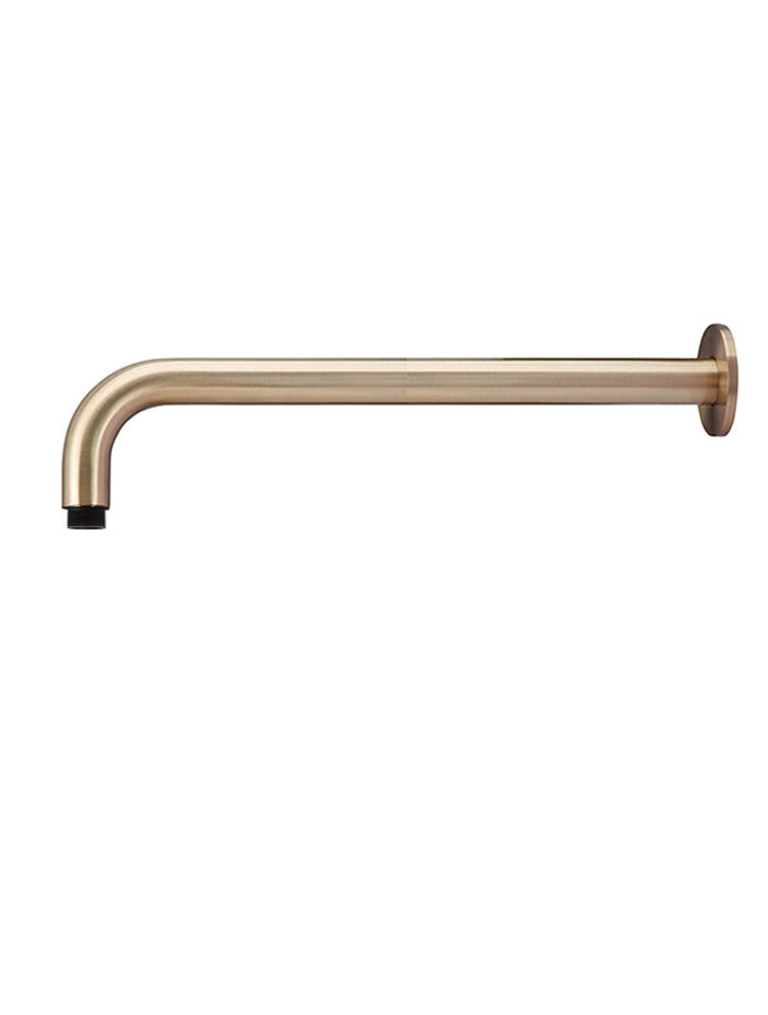 Round Wall Shower Curved Arm 400mm in Champagne | Meir #Colour_Champagne
