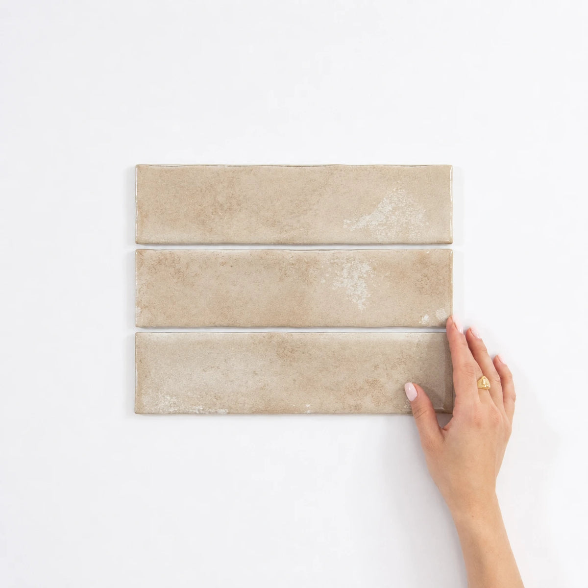 Matcha Spanish Porcelain Subway Tile 60x186 | Gloss Tile in Sand
