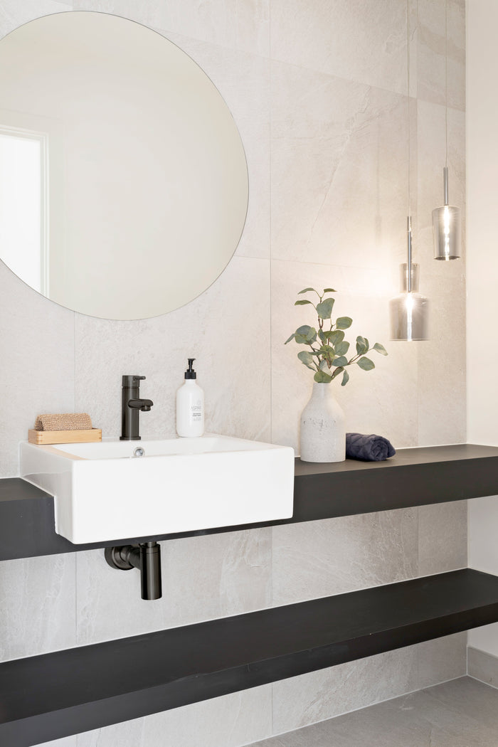 Round Basin Mixer in Shadow | Meir #Colour_Shadow