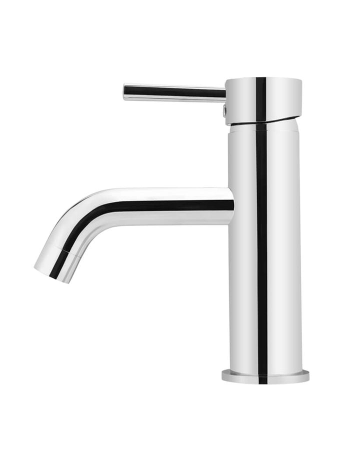 Round Basin Mixer Curved in Polished Chrome | Meir #Colour_Polished Chrome