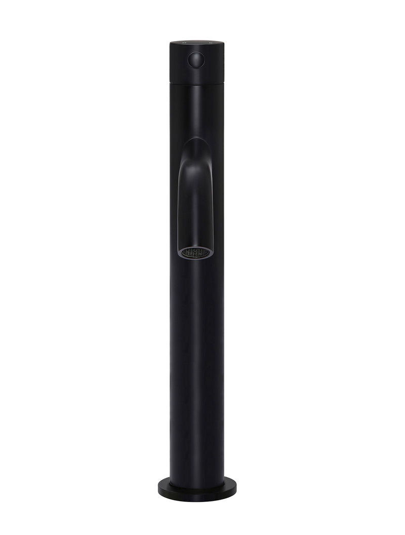 Piccola Tall Basin Mixer Tap with 130mm Spout in Matte Black | Meir
