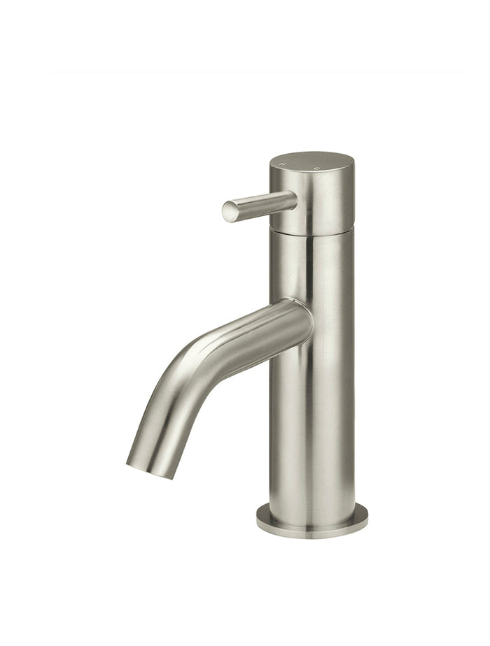 Piccola Basin Mixer Tap in Brushed Nickel | Meir #Colour_Brushed Nickel