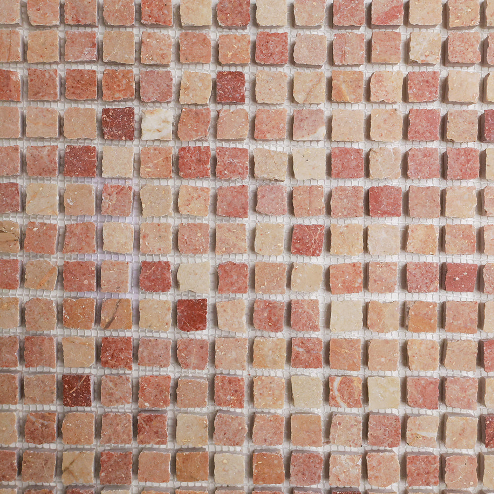 Rosa Murcia Split Edge Marble Mosaic | Honed Natural Stone