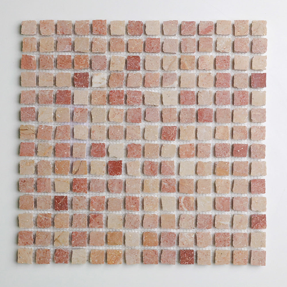 Rosa Murcia Split Edge Marble Mosaic | Honed Natural Stone