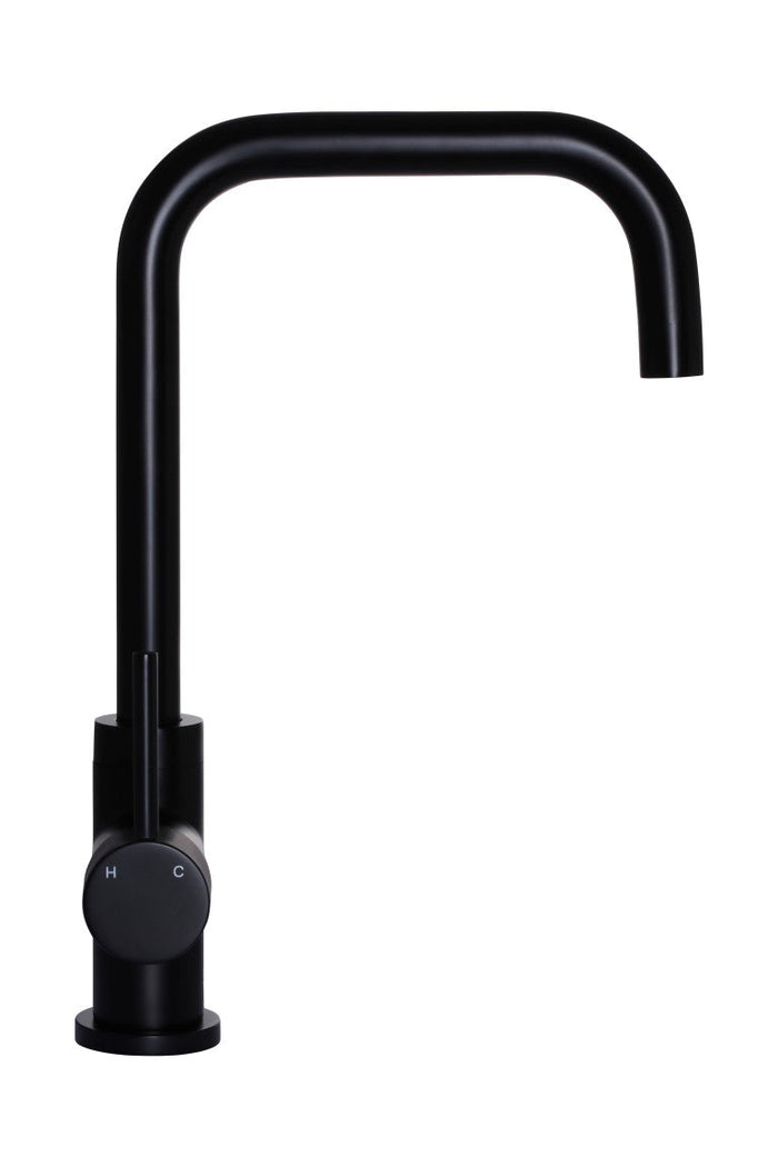 Round Kitchen Mixer Tap in Matte Black | Meir #Colour_Matte Black