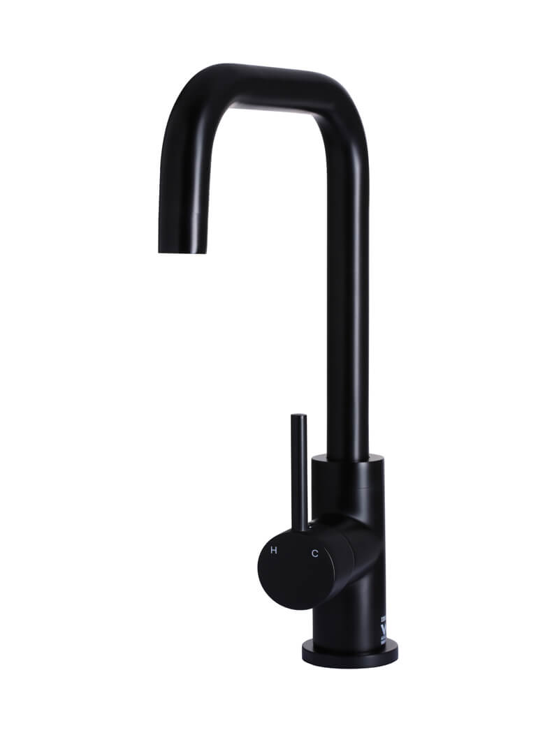Matte Black - Round Kitchen Mixer Tap